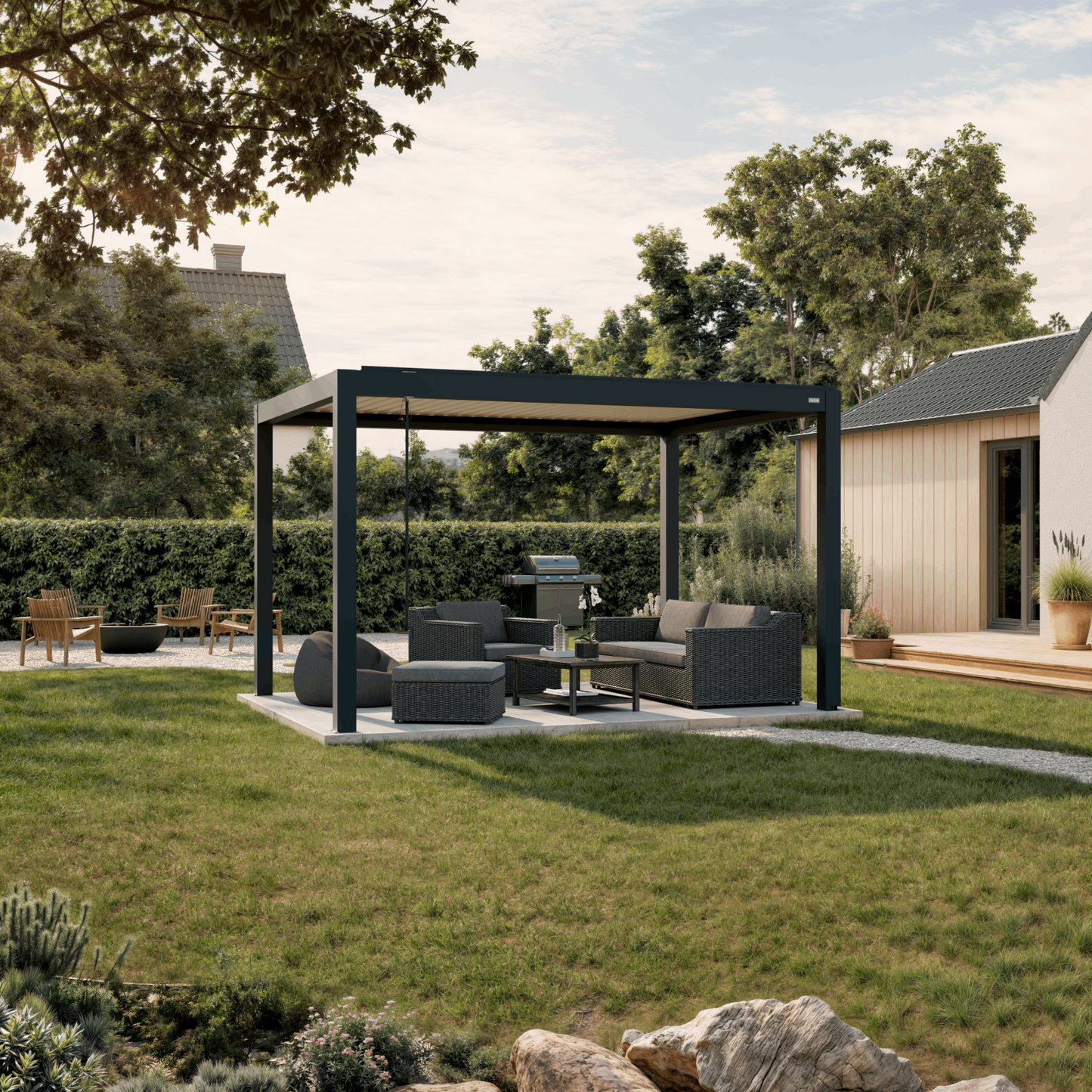 Bioklimatinė pergola ECO - rankinis valdymas