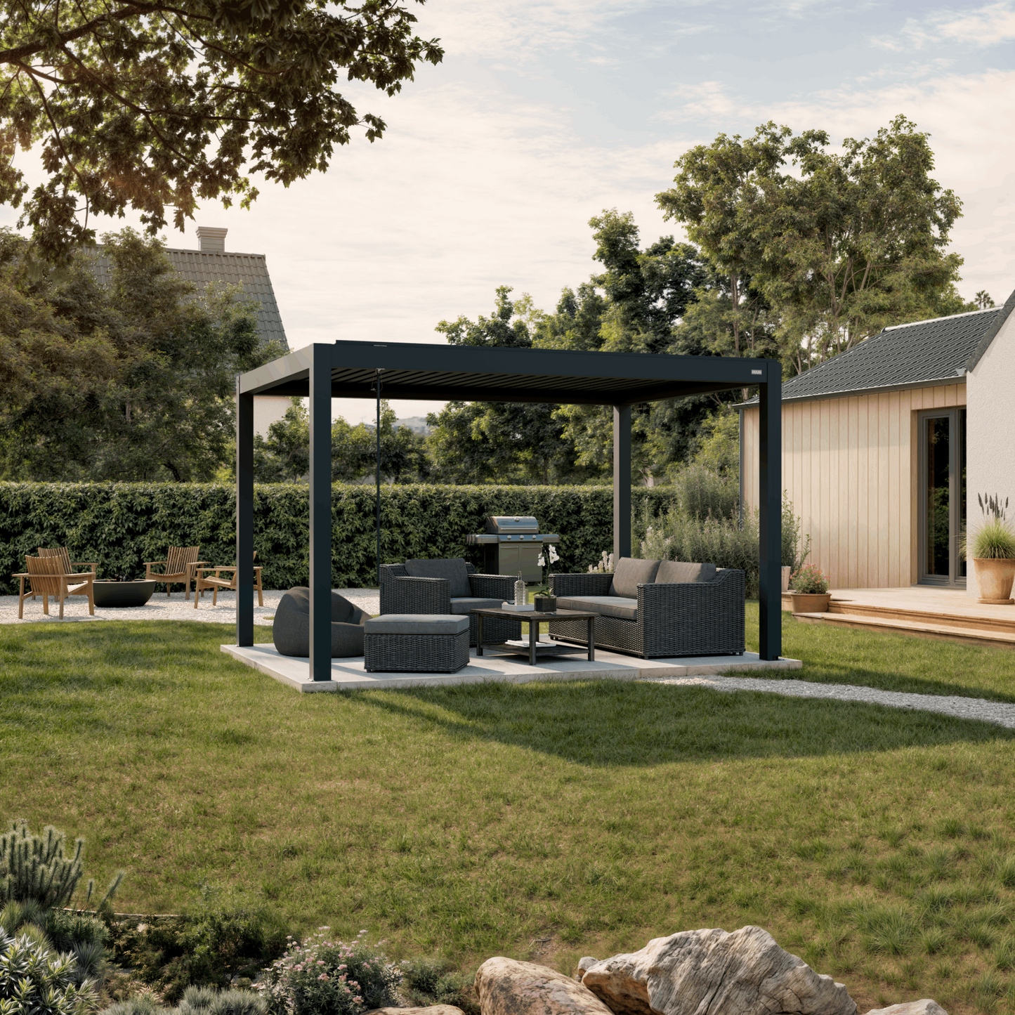 Bioklimatinė pergola ECO - rankinis valdymas