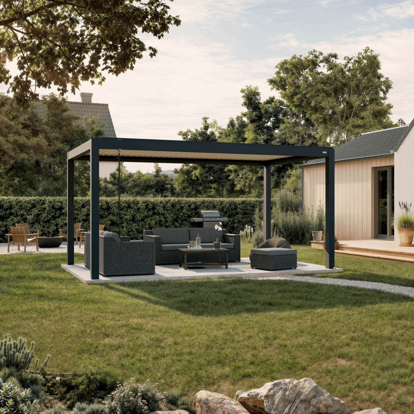 Bioklimatinė pergola ECO - rankinis valdymas