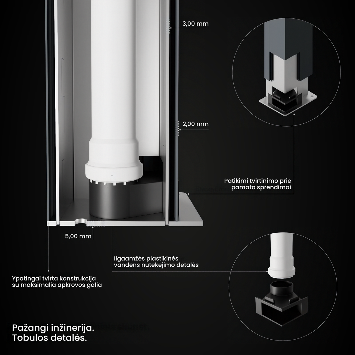 Bioklimatinė pergola EQUA - elektrinis valdymas ir LED apšvietimas